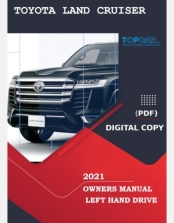 TOYOTA LAND CRUISER 200 SERIES 2021 OWNERS MANUAL LHD